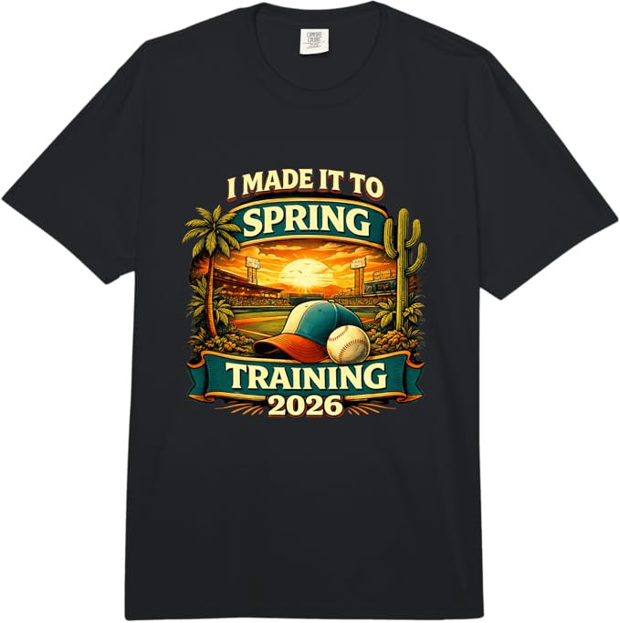 I Made It to Spring Training Baseball is Back 2026 Comfort Colors Adult Heavyweight T-Shirt | Amazon (US)