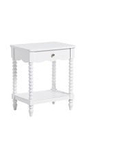 20x14x24 1 Drawer Scallop Spindle Leg Side Table | TJ Maxx