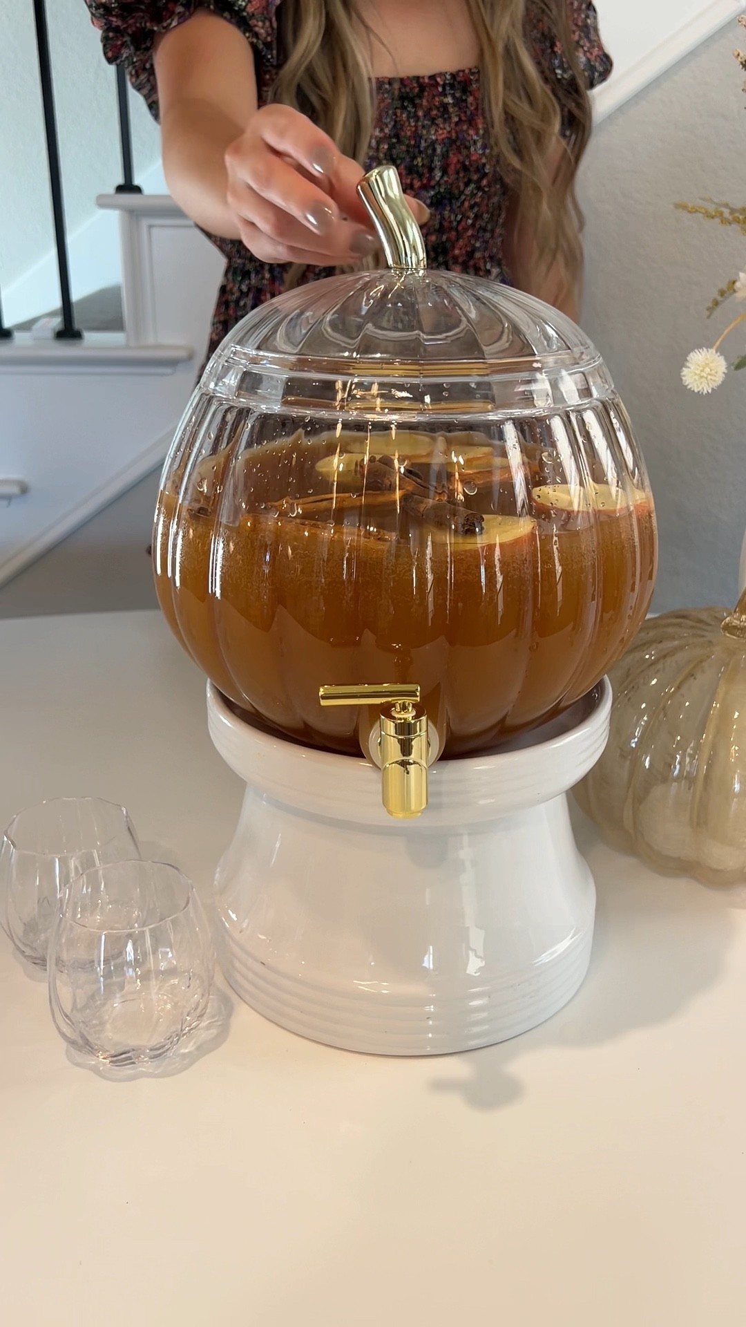 Thanksgiving punch, thanksgiving party punch, thanksgiving appetizer, thanksgiving dinner, friendsgiving, cocktails, pumpkin dispenser, pumpkin glasses, thanksgiving table setting 

#LTKSeasonal #LTKHoliday #LTKHalloween