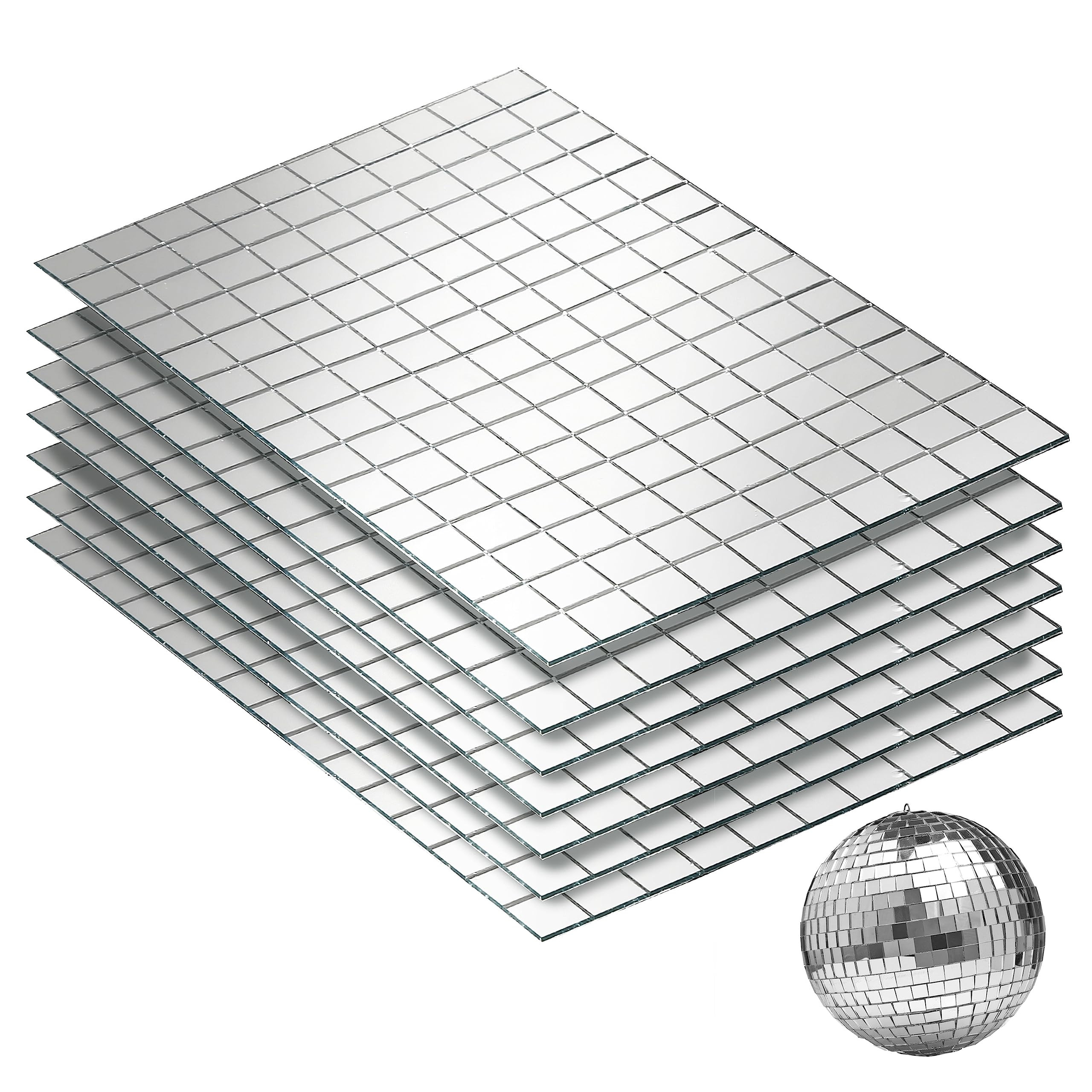 PP OPOUNT 1050 PCS Disco Ball Tiles, 10 x 10 mm Self-Adhesive Disco Tapes for DIY Craft Decoratio... | Amazon (US)