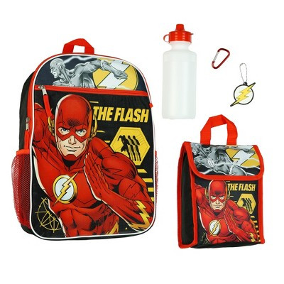 DC Comics The Flash Backpack 16" 5 Piece Set Book Bag with Lunch Box Black | Target