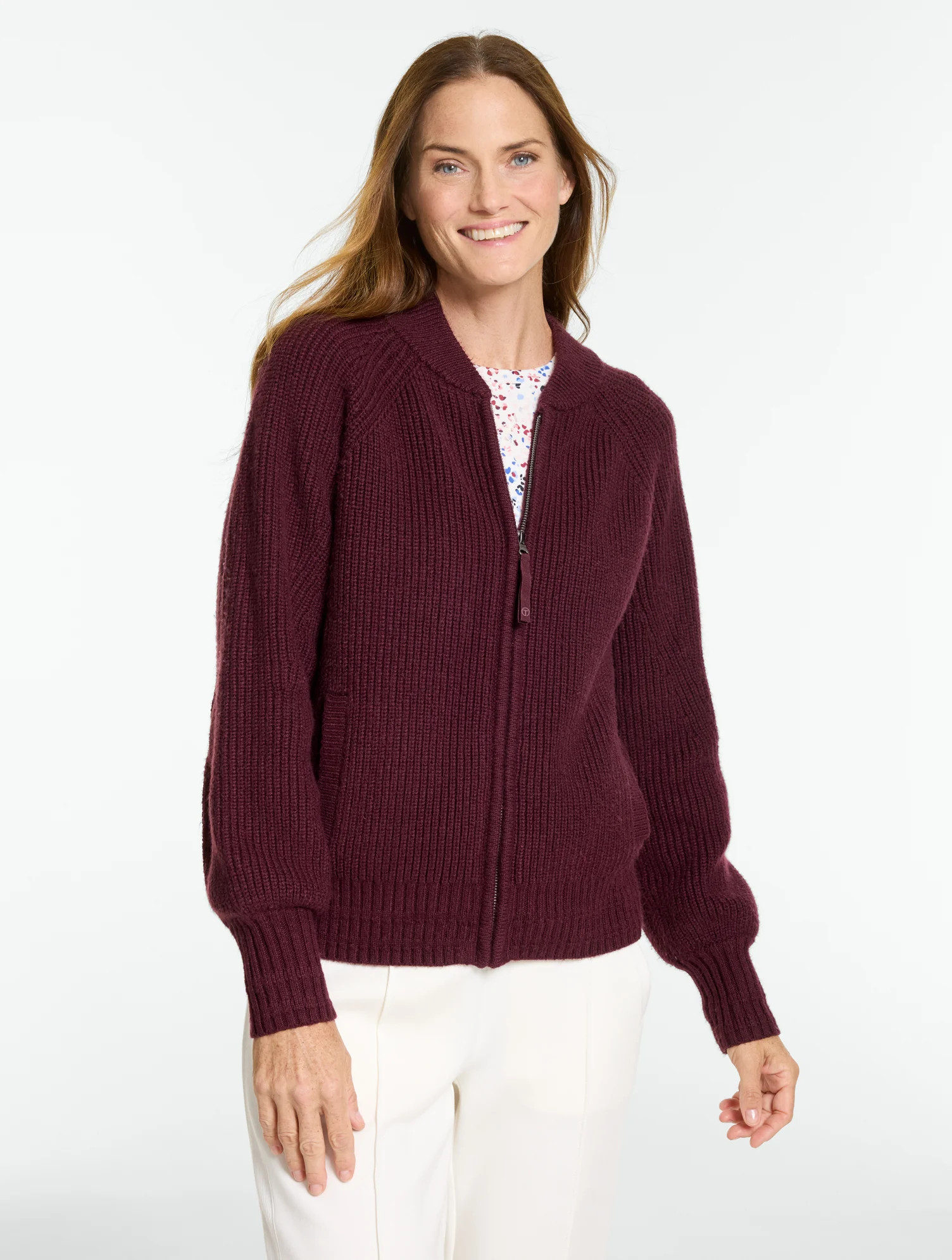 Studio Stretch Yoga Sweater Jacket | Talbots