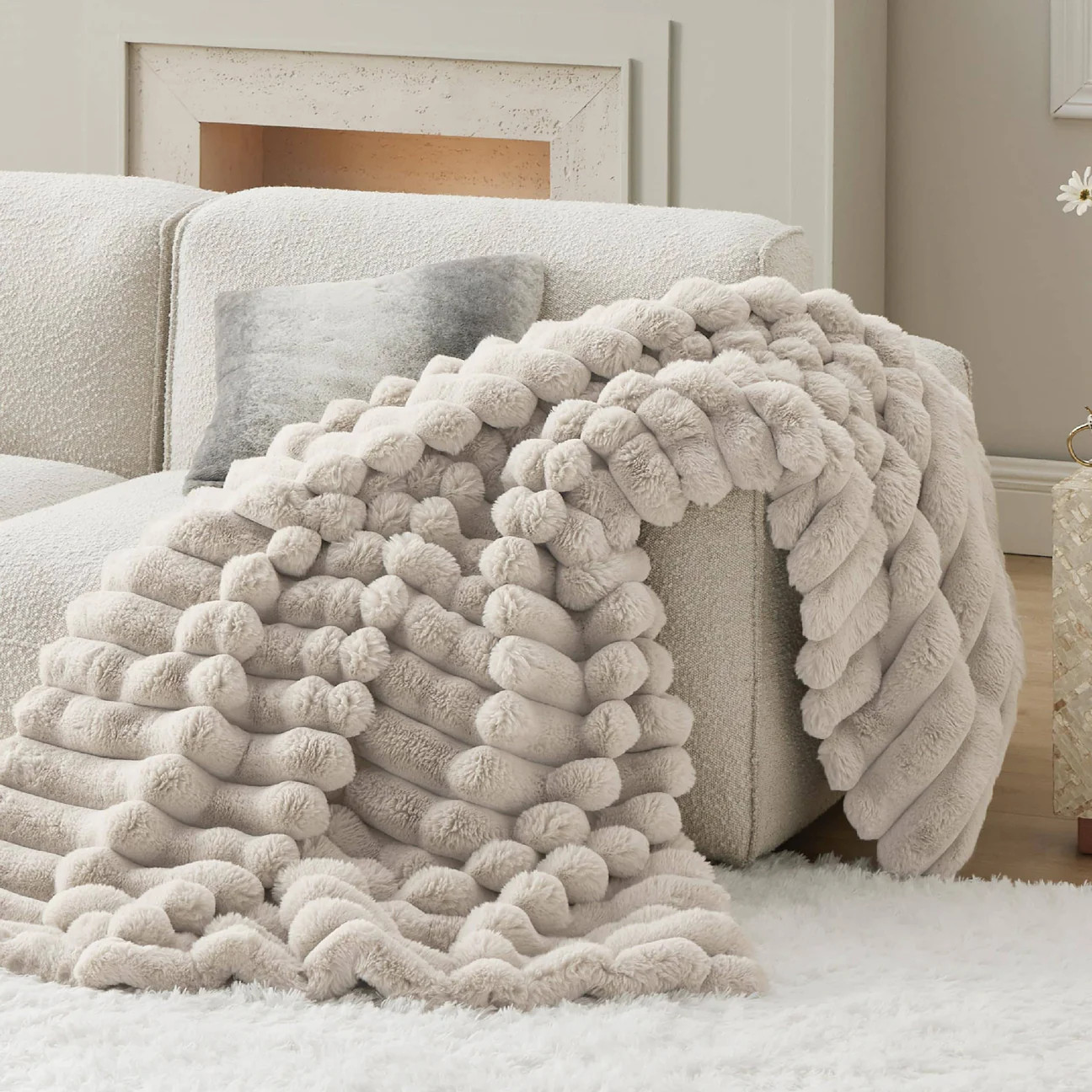 Plush Stripe Blanket | Bedsure