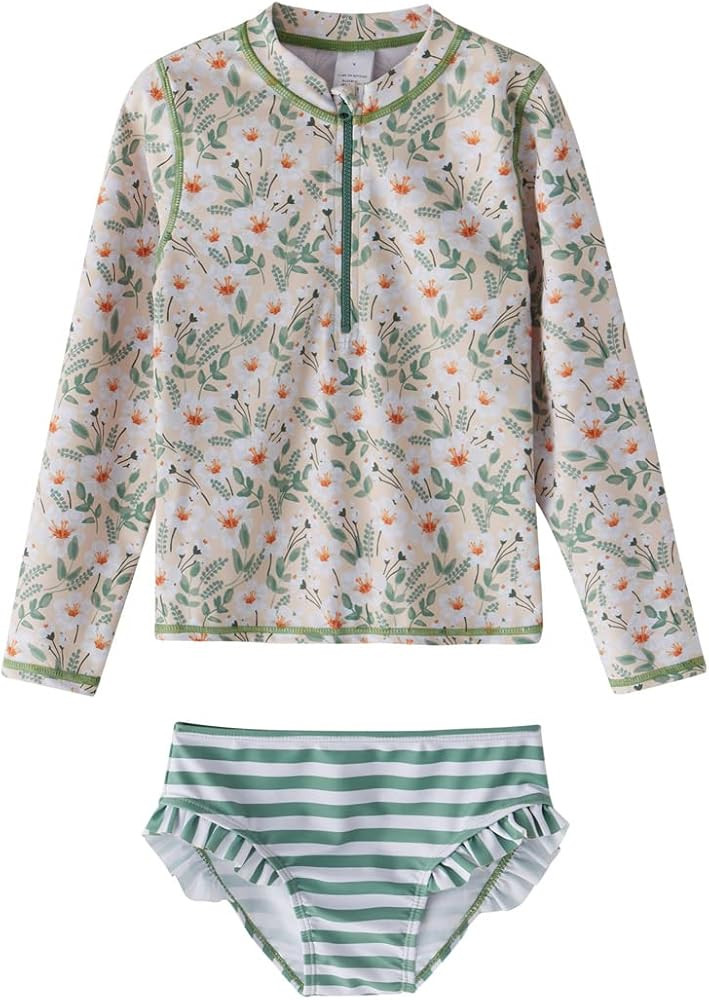 Girls Swimsuit Rash Guard Sets 2-Piece Girls Bathing Suit UPF 50+ Sun Protection | Amazon (US)