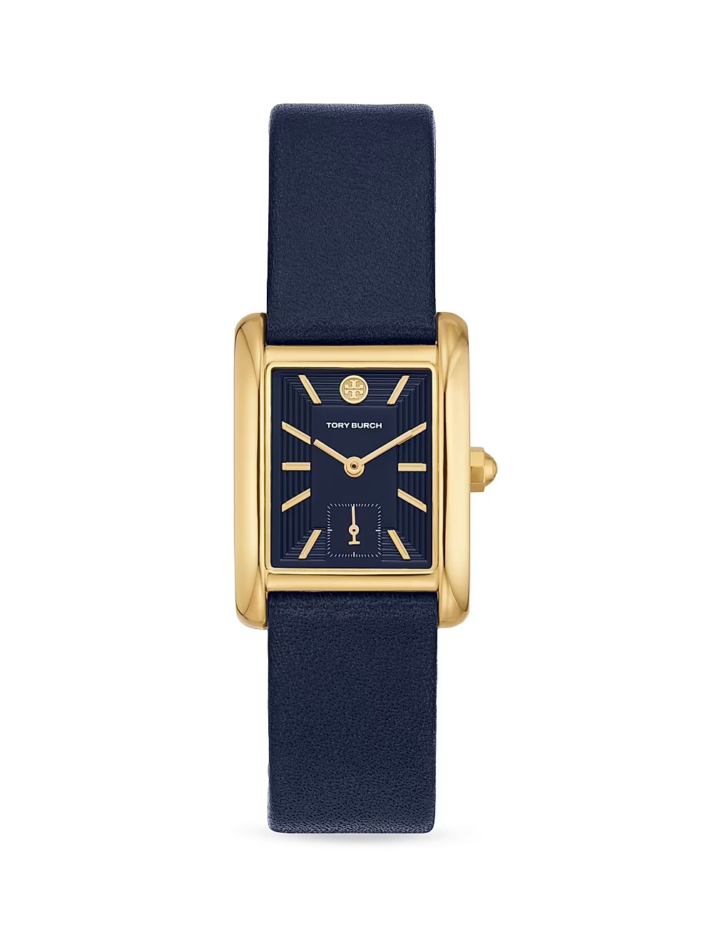 Tory Burch Eleanor Goldtone &amp; Leather Strap Watch | Saks Fifth Avenue