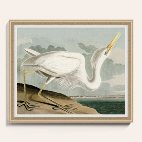 Heron on the Bay Framed Art Print | Ballard Designs, Inc.