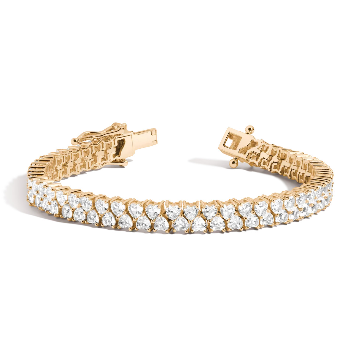 Lab Grown White Sapphire Love Affair Tennis Bracelet | AUrate New York