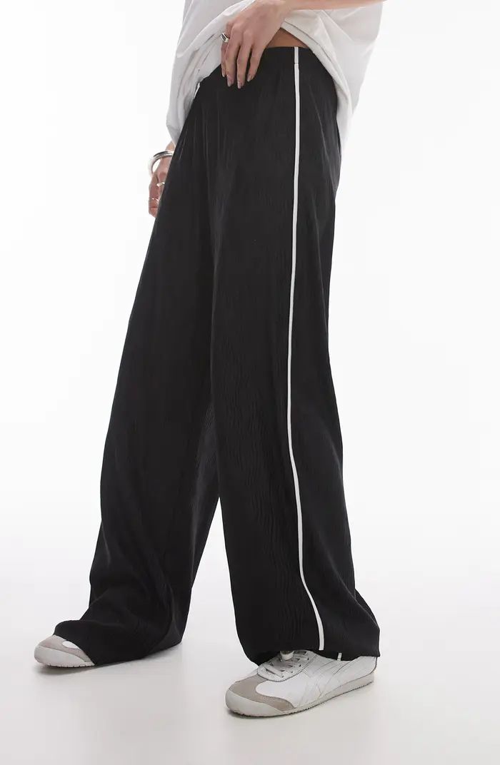 Topshop Crinkle Side Stripe Pants | Nordstrom | Nordstrom