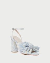 Camellia Blue Floral Bow Heel | Loeffler Randall