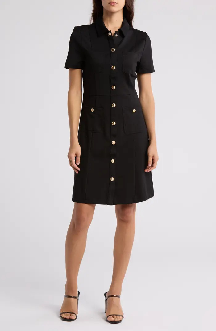 Ellen Tracy Short Sleeve Shirtdress | Nordstromrack | Nordstrom Rack