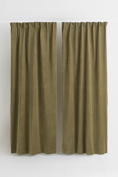 2-pack Velvet Curtain Panels | H&M (US)