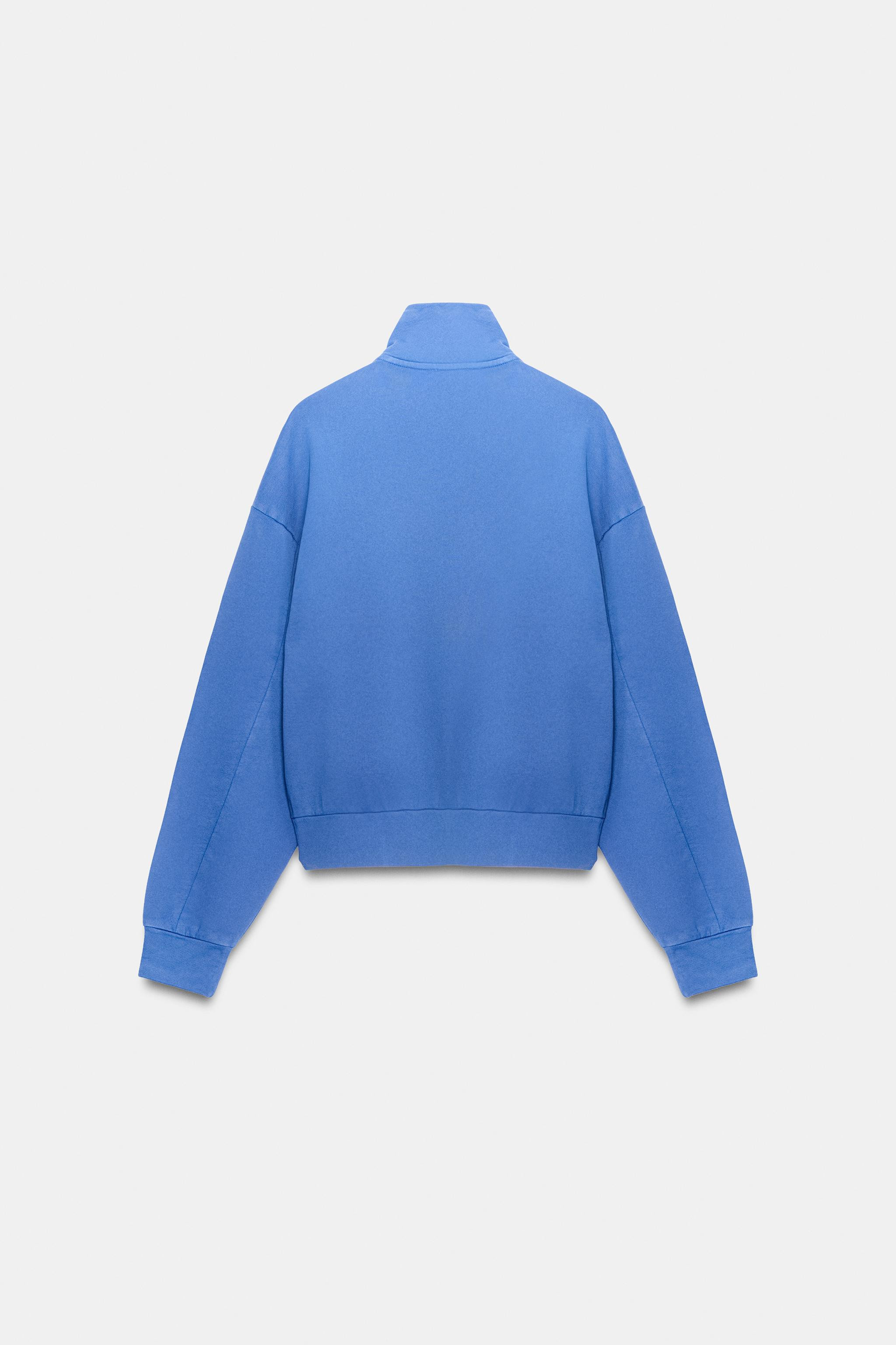 Jacket crafted from cotton yarn. Features a high neck and long sleeves with cuffs. Front pockets.... | Zara UK