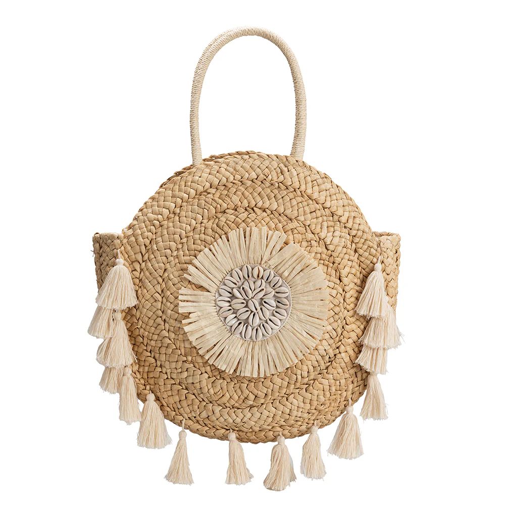 Sea Shell Calypso Large Straw Tote Bag | Melie Bianco | Melie Bianco