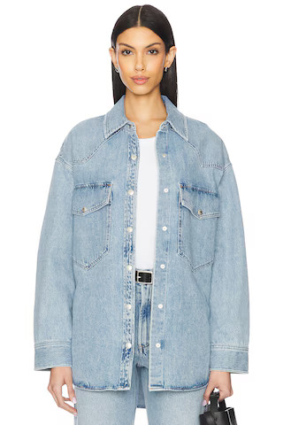 AGOLDE Lotta Shirt in Drift from Revolve.com | Revolve Clothing (Global)