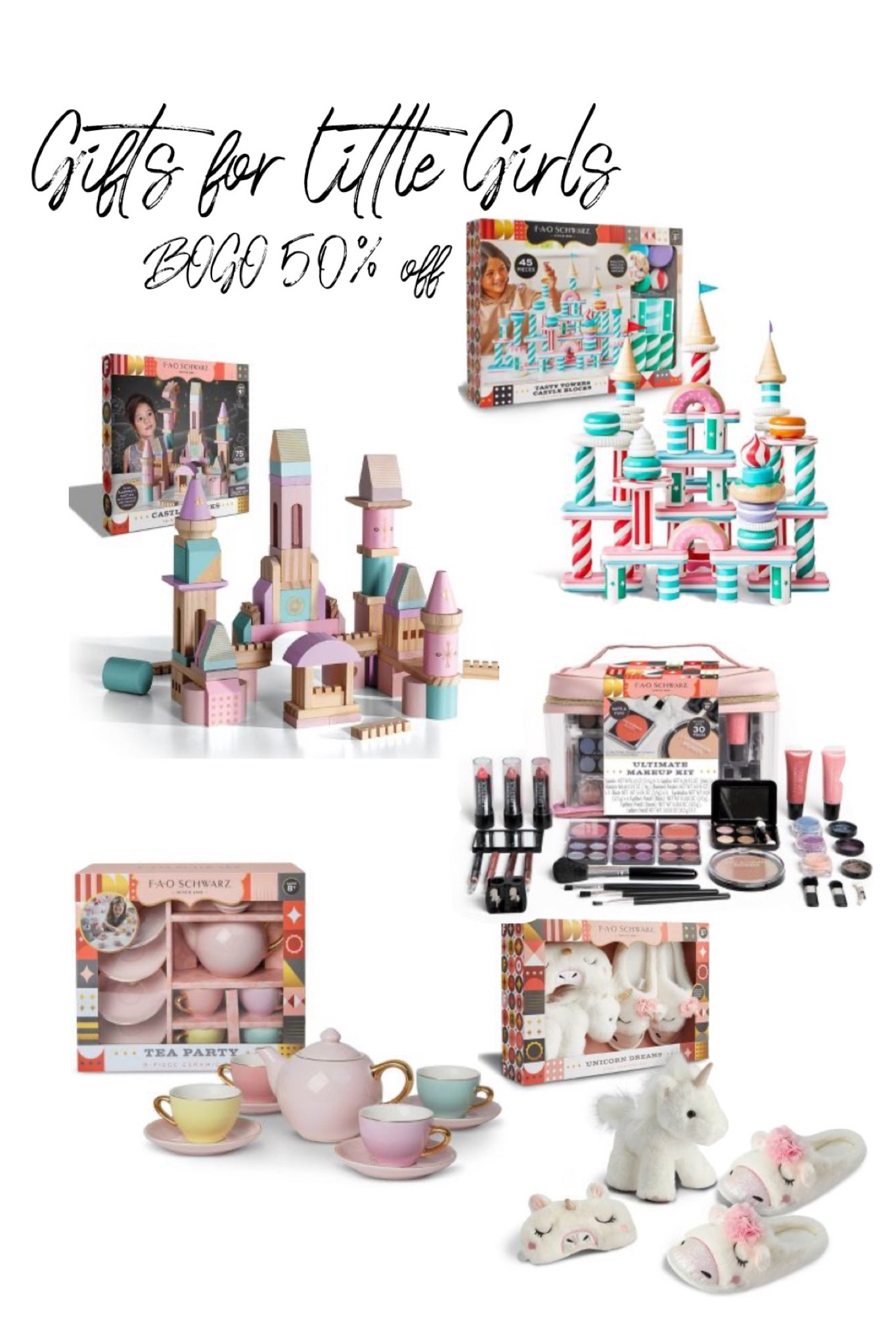 Gift ideas for little girls ages 3-8.

Target finds
Gifts for kids
Christmas gift ideas
FAO Schwartz
Yea set
Buy one get one 
Makeup sets
Wooden blocks
Building blocks 
Gifts for girls 


#LTKkids #LTKCyberweek #LTKGiftGuide