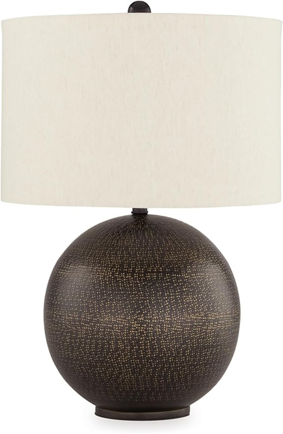 Signature Design by Ashley Hambell Industrial Metal Table Lamp with 3-Way Switch, Black & Metalli... | Amazon (US)