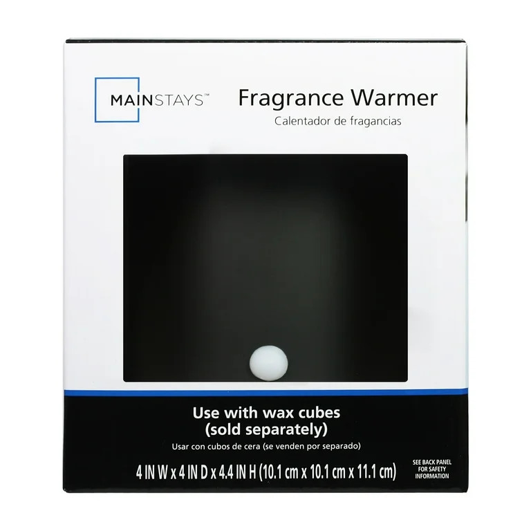 Mainstays Electric 18-Watt Ceramic Wax Melt Warmer, Black | Walmart (US)