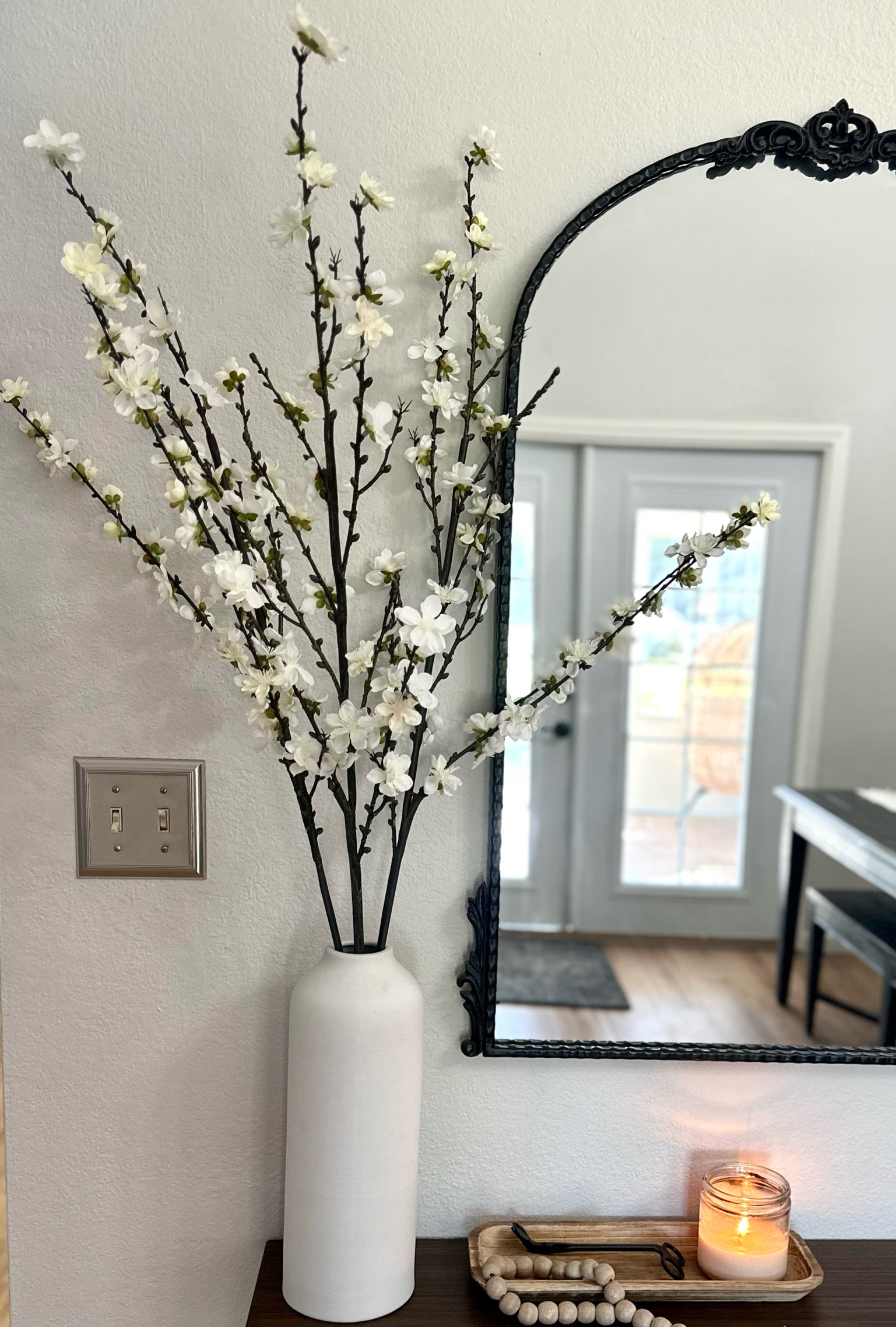 Spring refresh 🤍 an easy way to refresh your home for each season is by changing out your florals. I love how beautiful and sturdy these stems from Michael’s are.

#LTKSeasonal #LTKhome