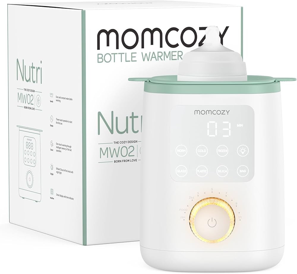 Momcozy Nutri Bottle Warmer, 9-in-1 Baby Bottle Warmer with Night Light, Accurate Temperature to ... | Amazon (US)