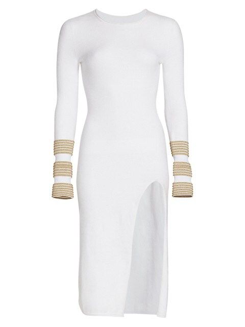 Embellished Sleeve Boucle Dress | Saks Fifth Avenue
