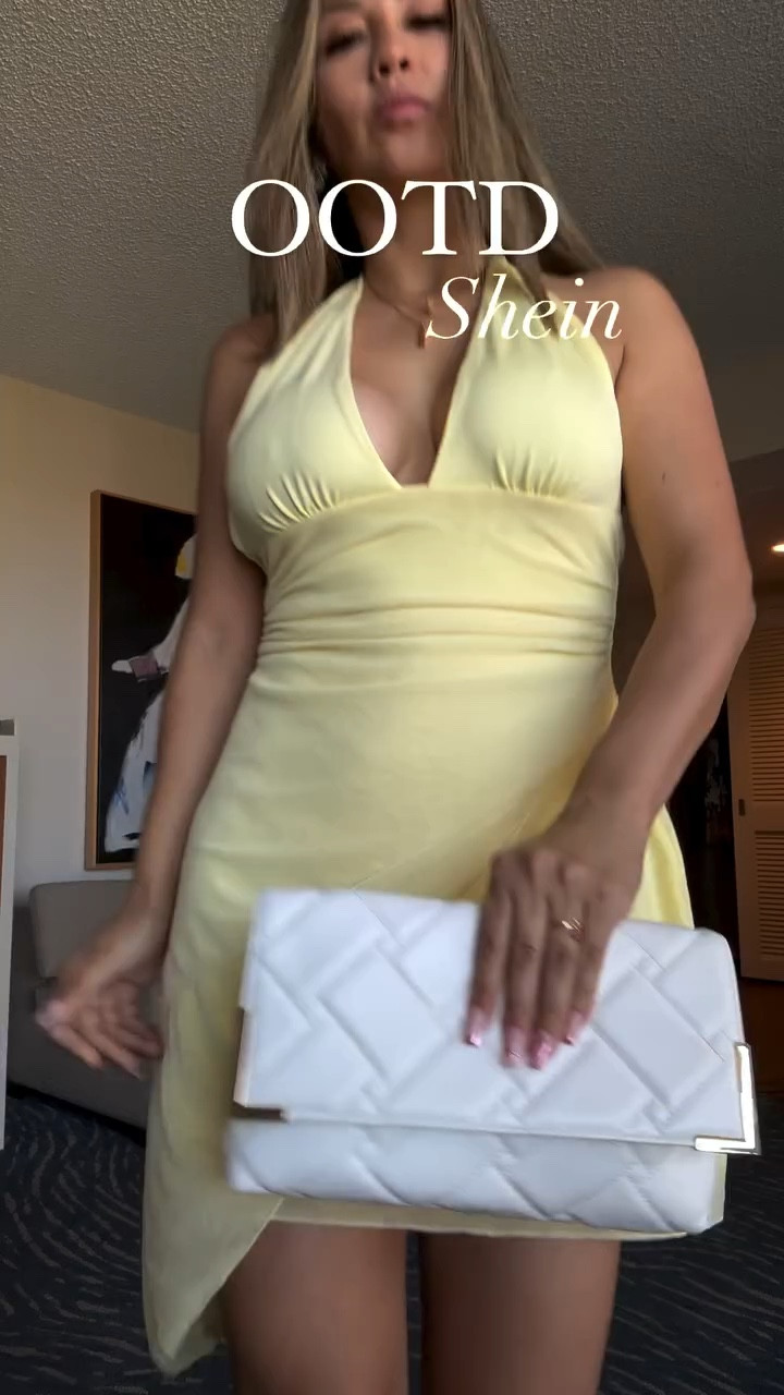 Ready to go out for lunch ✨✨ Wearing this dress from @sheinofficial 

 🔎Shein ID : 34638249

Shop my looks on my Amazon storefront and LTK. Also links. 🔗 in stories.

#sheinhaul #yellowdresses #sheinoutfits #ootdstyle #modayestilos #ootdfashion #lookdehoy #minidresses #imagenpersonal #ltk