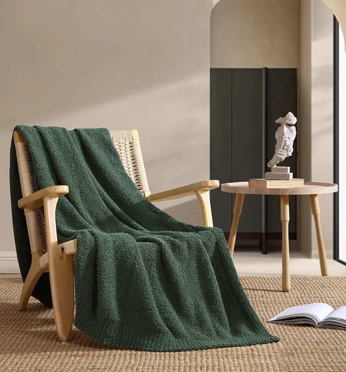 Better Homes & Gardens Emerald Cozy Knit Throw Blanket, Standard Throw | Walmart (US)