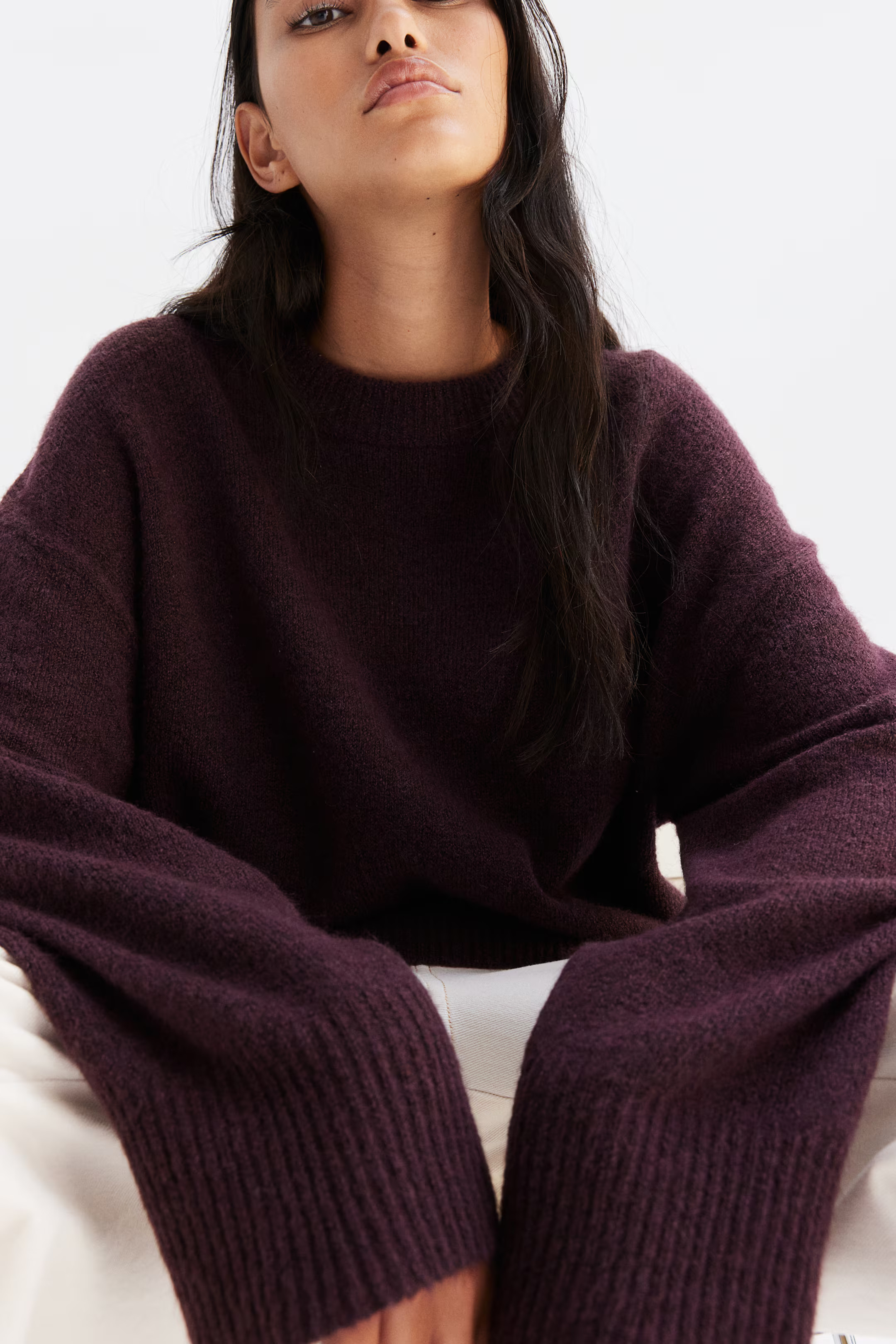 Sweater - Burgundy - Ladies | H&M US | H&M (US + CA)