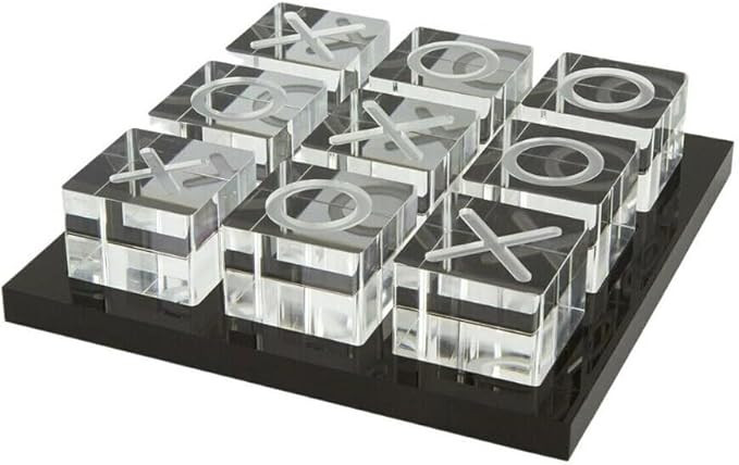 Modern Tic Tac Toe for Home Decoration Acrylic XO with Black Base Decorative Tic Tac Toe Table To... | Amazon (US)