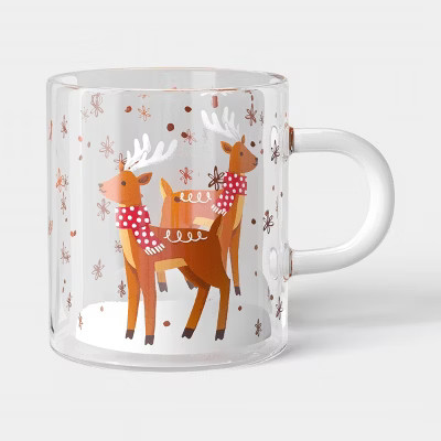 15.2 fl oz Christmas Glass Mug - Wondershop™ | Target