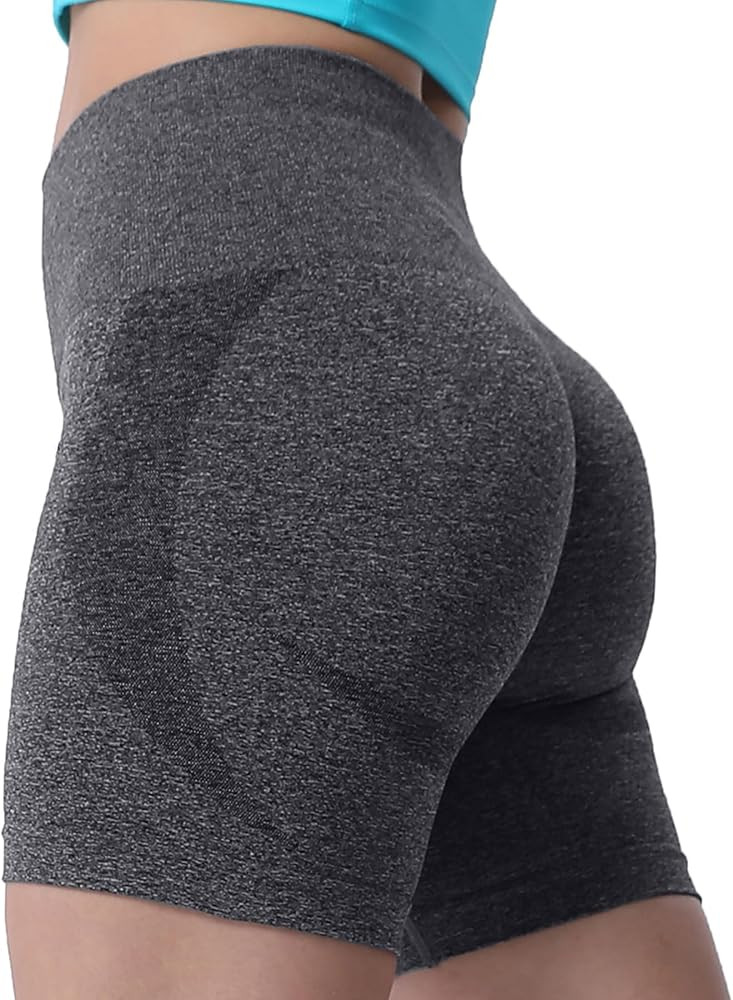 Aoxjox Booty Contour Seamless Workout Biker Shorts for Women Tummy Control High Waisted Athletic ... | Amazon (US)