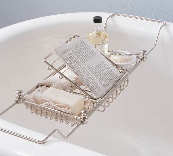 Mercer Bathtub Caddy, Polished Nickel finish | Pottery Barn (US)