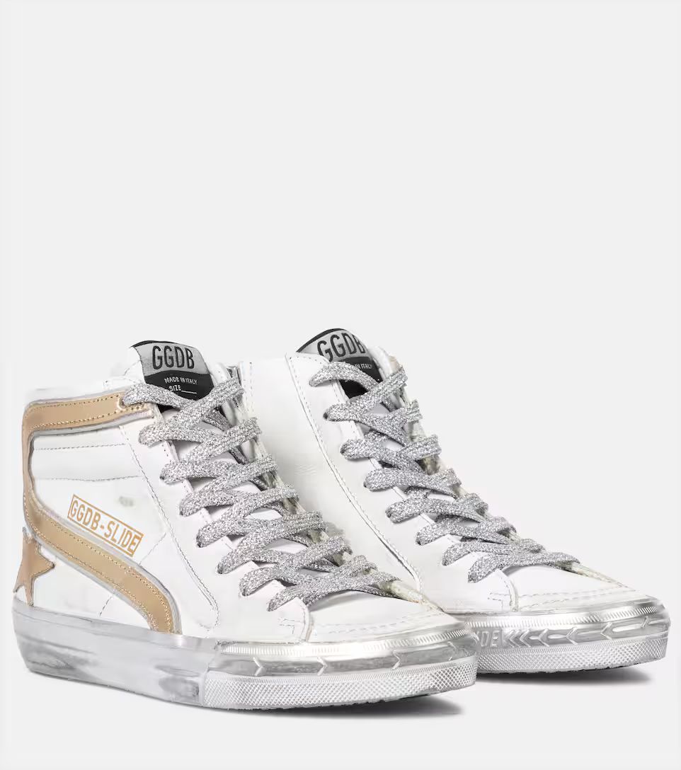 Slide metallic leather sneakers | Mytheresa (US/CA)