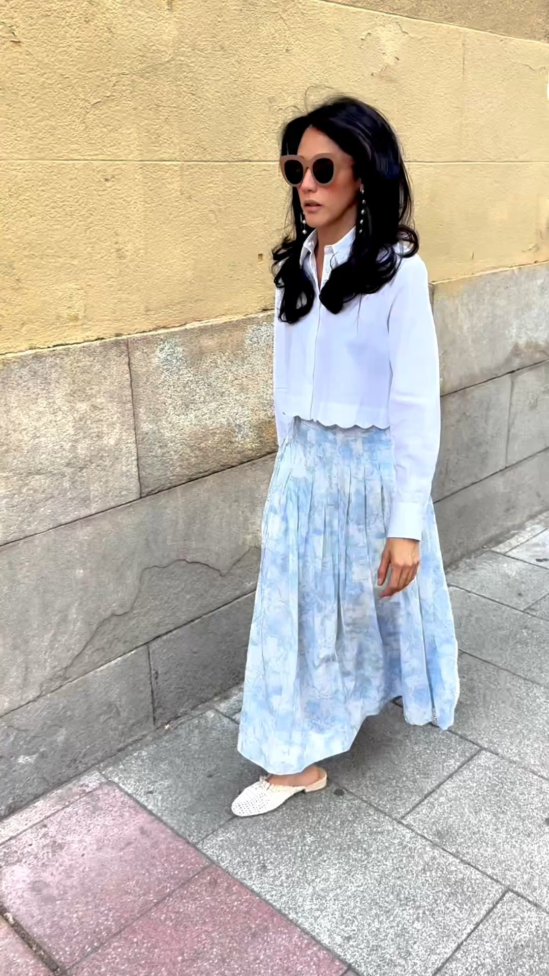 Let’s get ready for dinner. Casual white button down shirt but make it cropped and scalloped plus a high waist floral pleated maxi skirt and raffia mules for a casual but sophisticated look

#LTKSeasonal #LTKootd #LTKSaleAlert