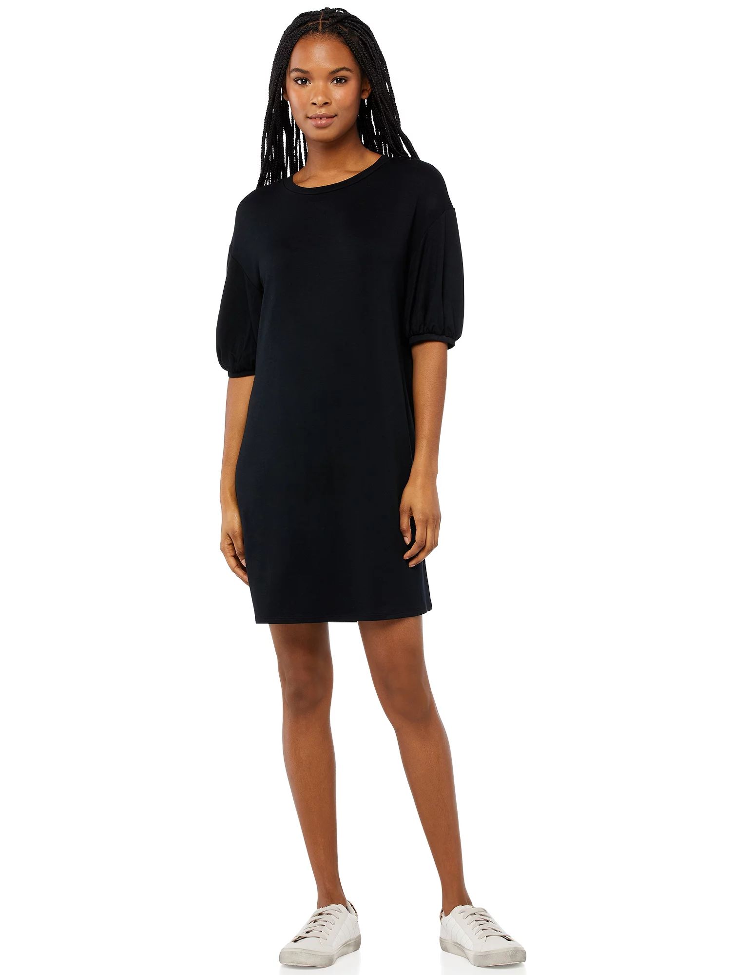 Scoop Women's Balloon Sleeve T-Shirt Dress | Walmart (US)