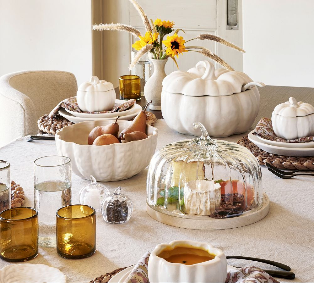 Pumpkin Stoneware Serving Bowl | Pottery Barn (US)