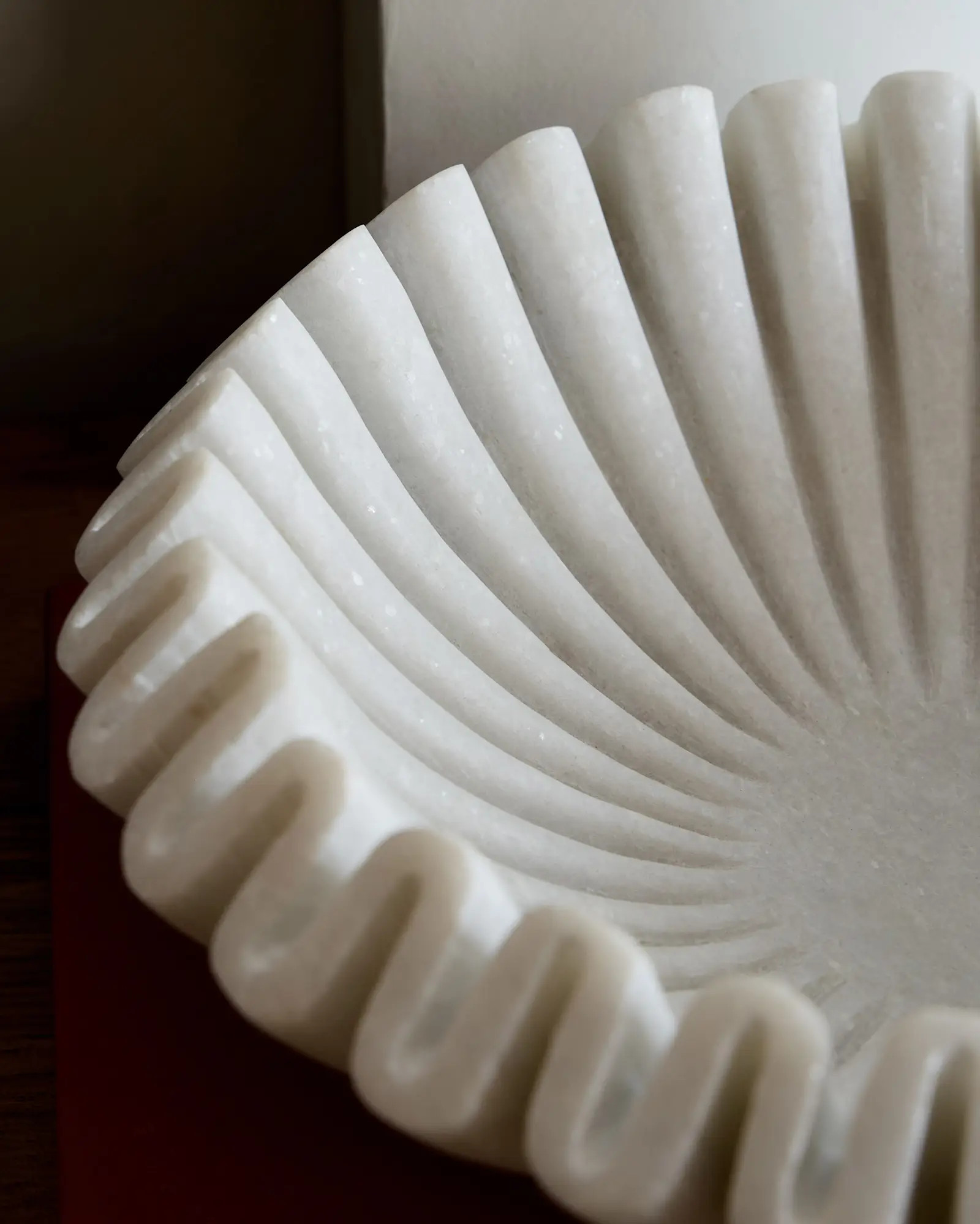 Handcrafted Fluted Marble Decorative Bowl | Quince