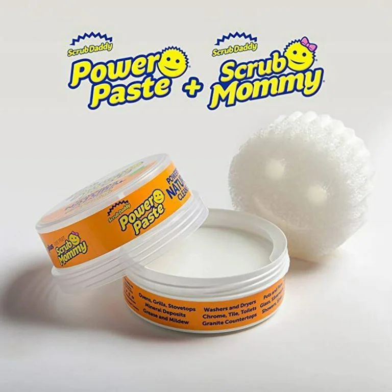 Scrub Daddy PowerPaste All Purpose Cleaning Paste Kit, All-Natural Cleanser + Scrub Mommy, White,... | Walmart (US)
