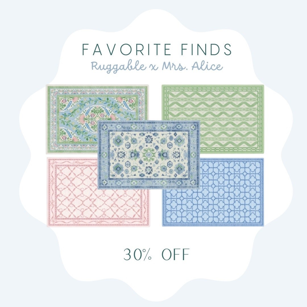Ruggable x Mrs. Alice collection rugs up to 30% off! 

Ruggable, area rug, doormat, welcome mat, washable area rug, rugs, layering rugs, rug sale 

Comment SHOP below to receive a DM with the link to this post on my LTK ⬇ https://liketk.it/5r1Bc #ltksalealert #ltkhome

Comment SHOP below to receive a DM with the link to this post on my LTK ⬇ https://liketk.it/5Al8p