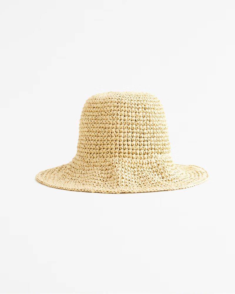Women's Straw Bucket Hat | Women's Accessories | Abercrombie.com | Abercrombie & Fitch (US)