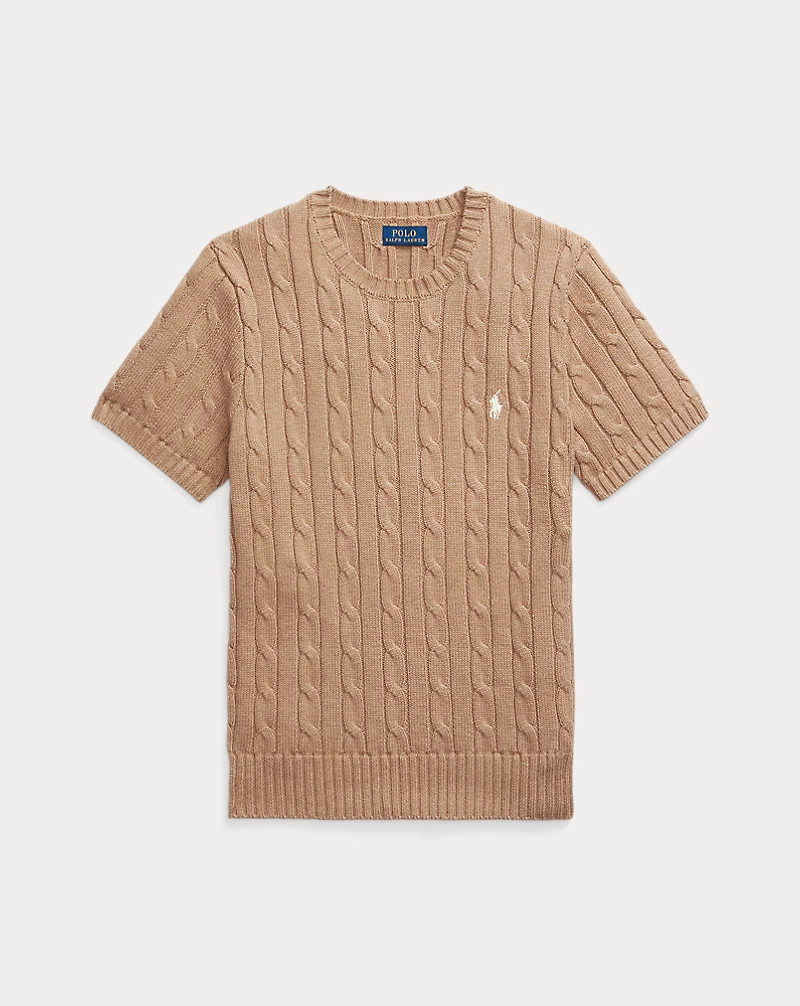 Cotton Cable Short-Sleeve Jumper | Ralph Lauren (UK)
