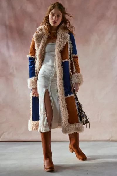 Kimchi Blue Ember Patchwork Coat | Urban Outfitters (US and RoW)