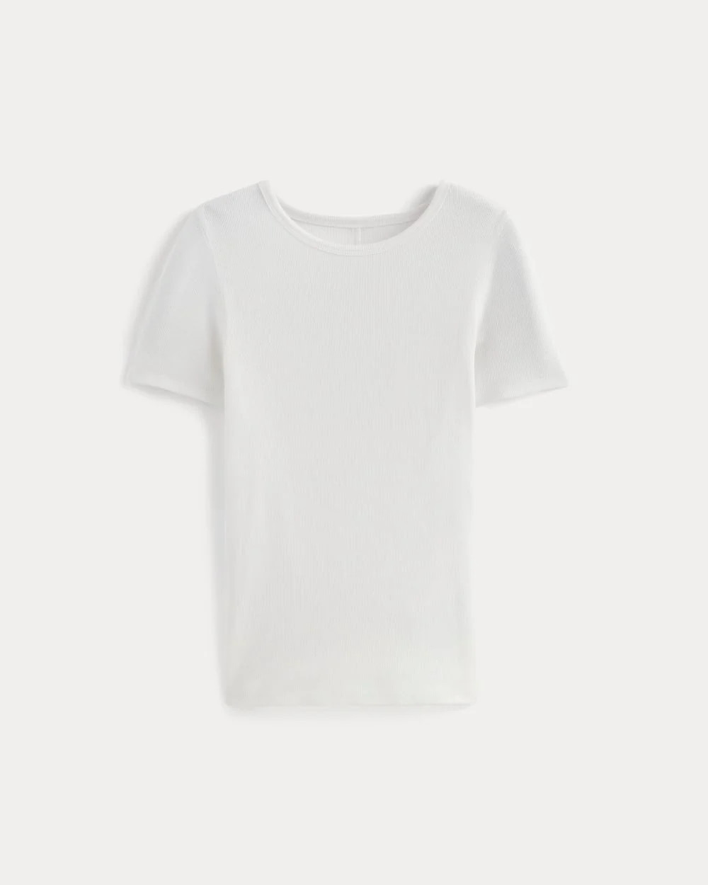 The Luxe Rib Crew | White | Shop.app