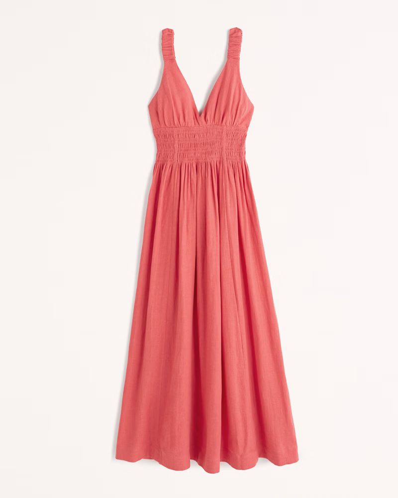 Women's Scrunchie Strap Maxi Dress | Women's | Abercrombie.com | Abercrombie & Fitch (US)