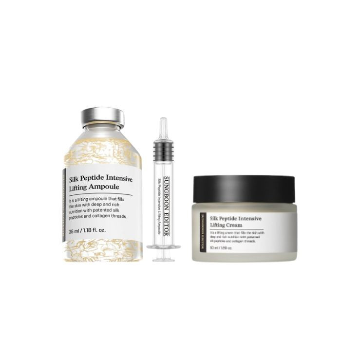 SUNGBOON EDITOR - Silk Peptide Intensive Lifting Cream - 50ml (1ea) + Silk Peptide Intensive Lifting Ampoule - 35ml (1ea) Set | Stylevana