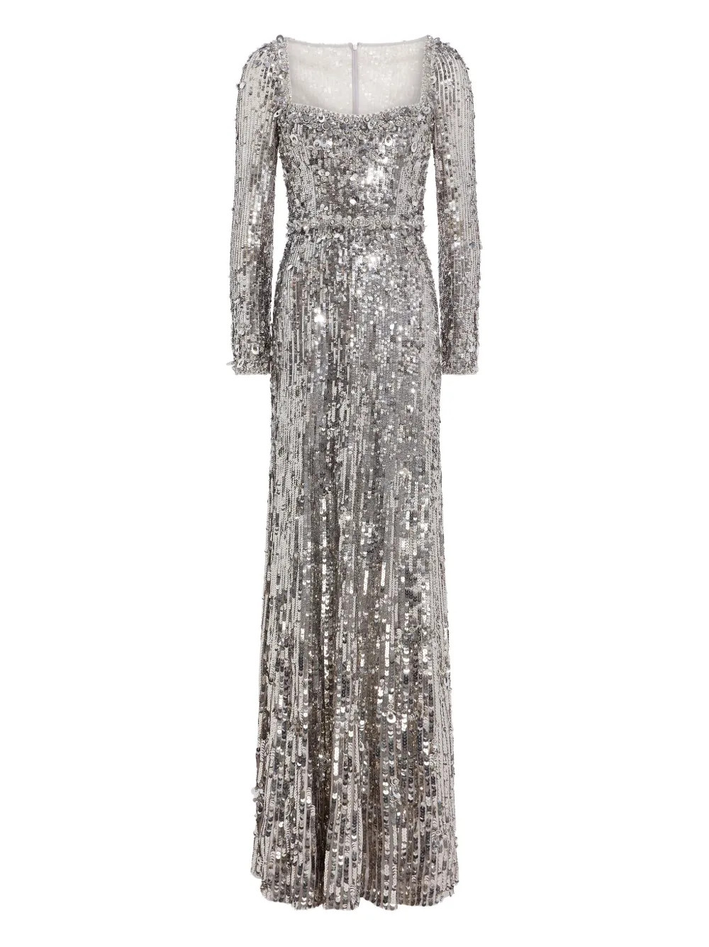 Jenny Packham Kestra sequin-embellished Maxi Dress | Silver | FARFETCH SI | Farfetch Global