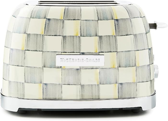 MACKENZIE-CHILDS 2-Slice Toaster, Gray-and-White Sterling Check | Amazon (US)