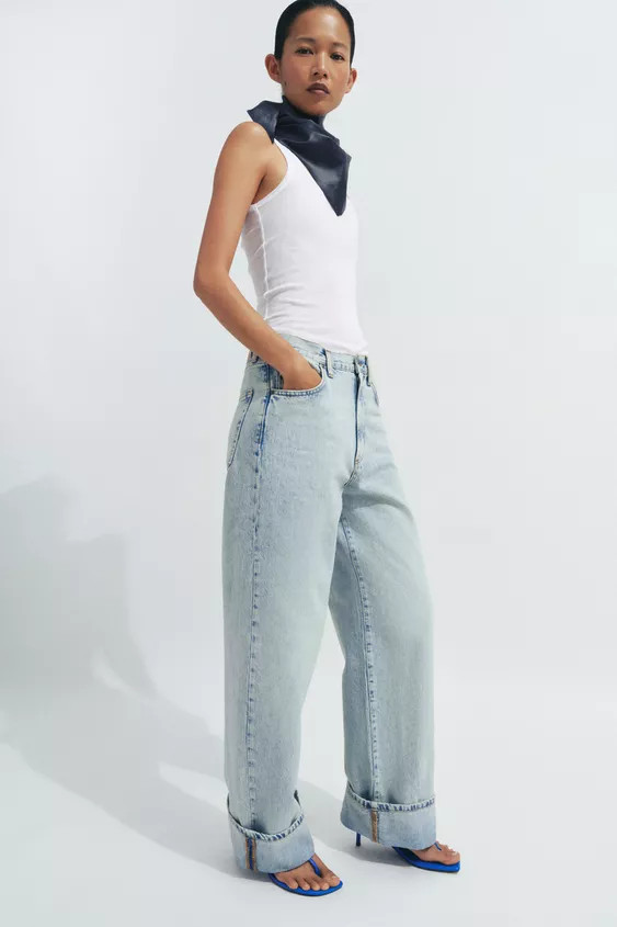 ZW COLLECTION MID-RISE BAGGY JEANS | Zara US