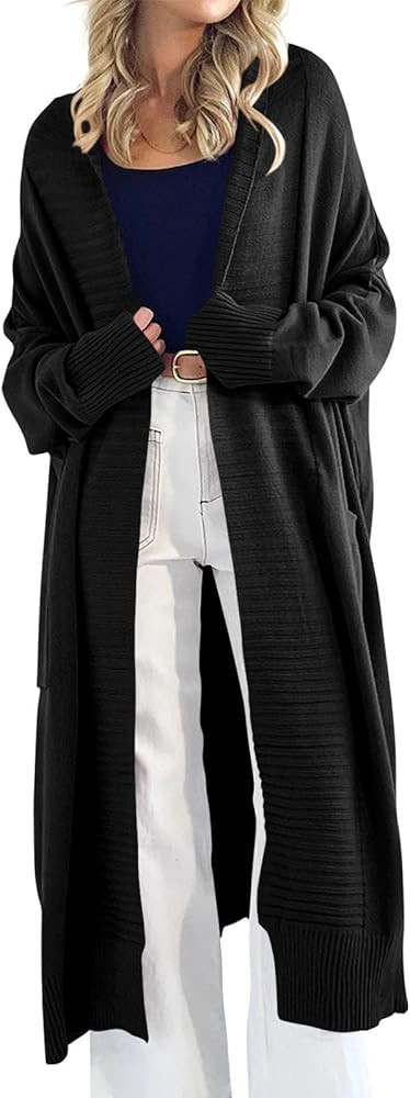 Danedvi Womens Long Cardigan Sweaters 2025 Fall Chunky Knit Oversized Slouchy Open Front Warm Coa... | Amazon (US)