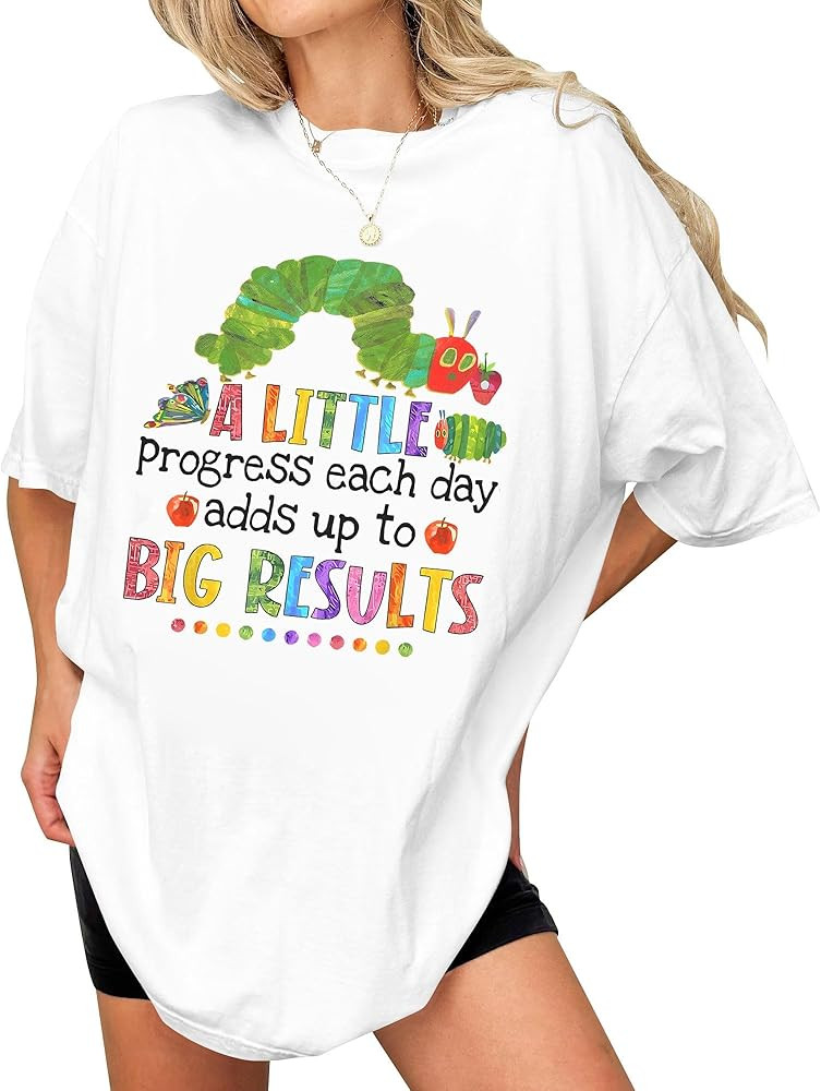 A Little Progress Each Day Shirt - Teacher Appreciation Shirts for Women - Teachers Back to Schoo... | Amazon (US)