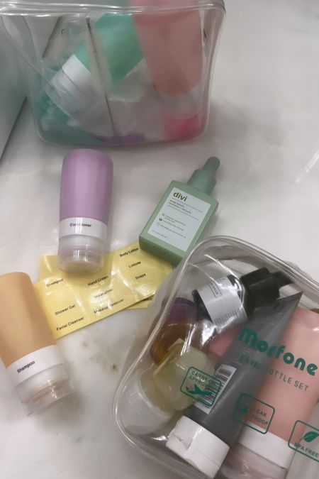 Absolute BEST travel refillable toiletry bottles. I have had my set for years and after paying an added $79 in baggage fees due to Ella packing full size products on our last trip I’ve now purchased a set for all my teens and my husband too.

Comes with a bunch of bottles and jars. Plus, spatula and more to make sure you don’t waste a single drop of product. Bottles have large openings for easy filling and I love how easy it is to squeeze shampoo and conditioner out of the travel bottles too.

**linked some of my other must have travel products as well.

#LTKbeauty #LTKunder50 #LTKFind